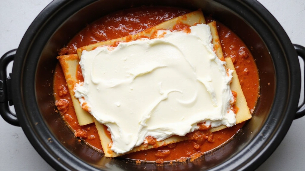 Crock Pot Lasagna Recipe You Can Set and Forget - Step 2: Layer the Base