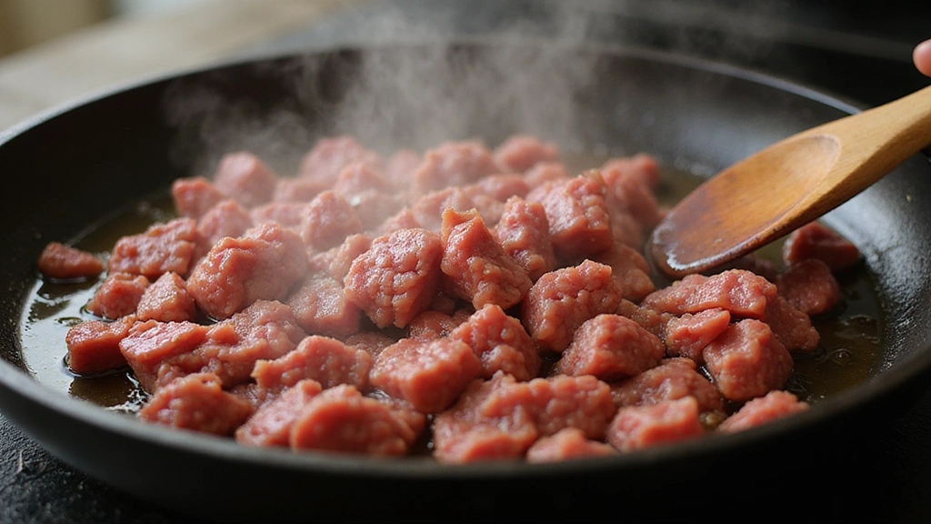 Lasagna Recipe for 2 – Perfect for Date Night - Step 3: Cook the Ground Beef