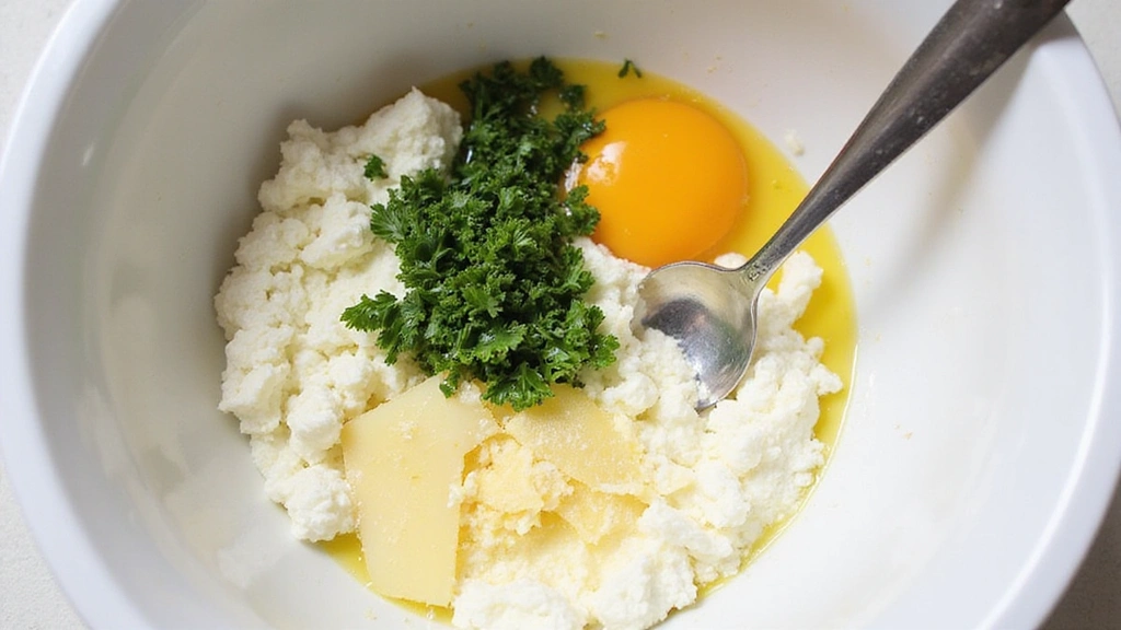 Meat Lasagna Recipe with Ricotta and Homemade Sauce - Step 5: Make the Ricotta Mixture