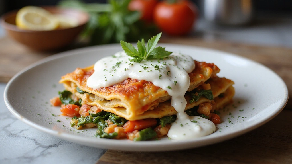 Vegetable Lasagna Recipe with White Sauce and Fresh Veggies