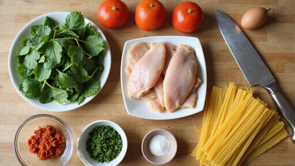 White Lasagna Recipe with Chicken, Spinach & Alfredo - Step 1: Prepare Ingredients