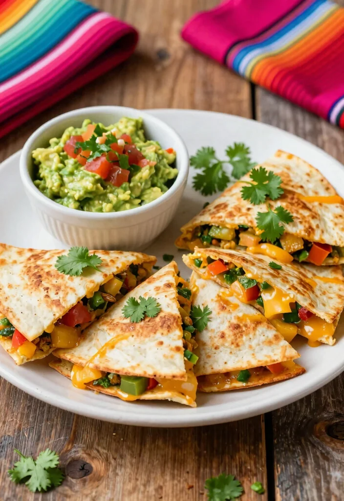 10 Easy Dinner Recipes for Two: Quick Cozy Meals - 3. Cheesy Vegetable Quesadillas
