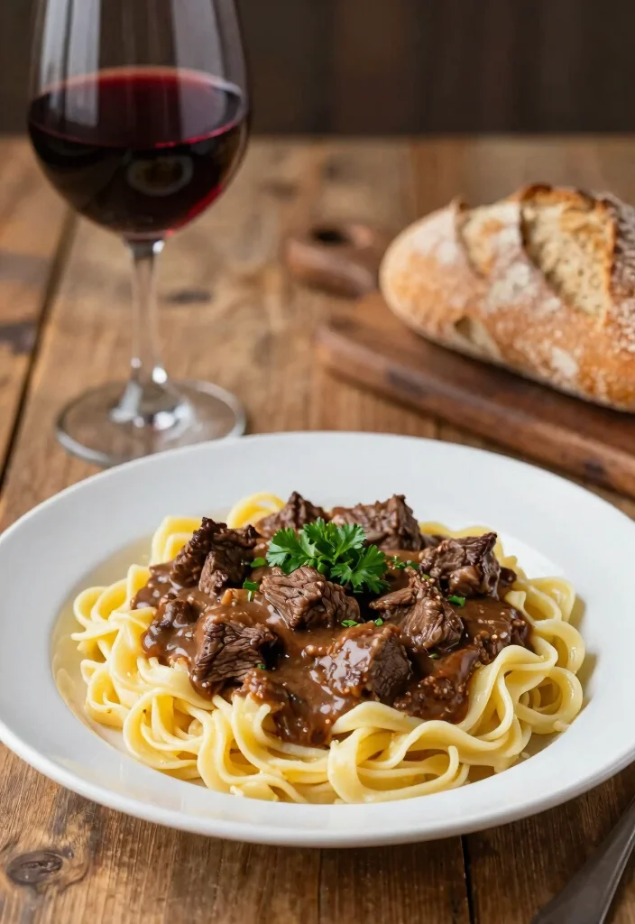 10 Easy Dinner Recipes for Two: Quick Cozy Meals - 4. Classic Beef Stroganoff