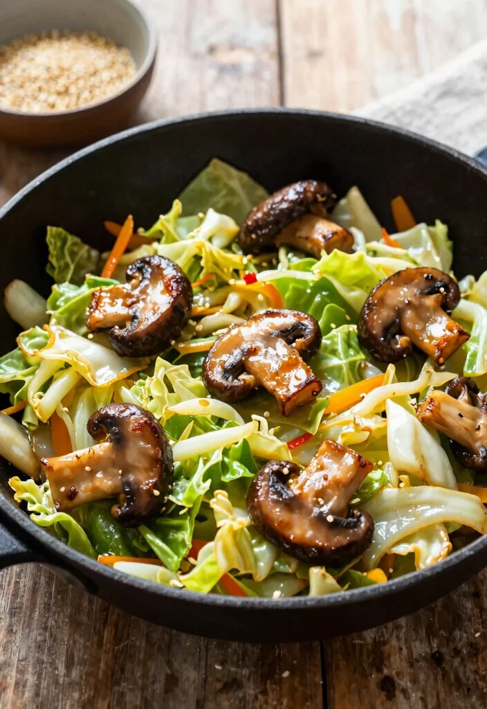 10 Keto Cabbage Recipes for Simple Budget-Friendly Low-Carb Meals - 8. Cabbage and Mushroom Stir-Fry