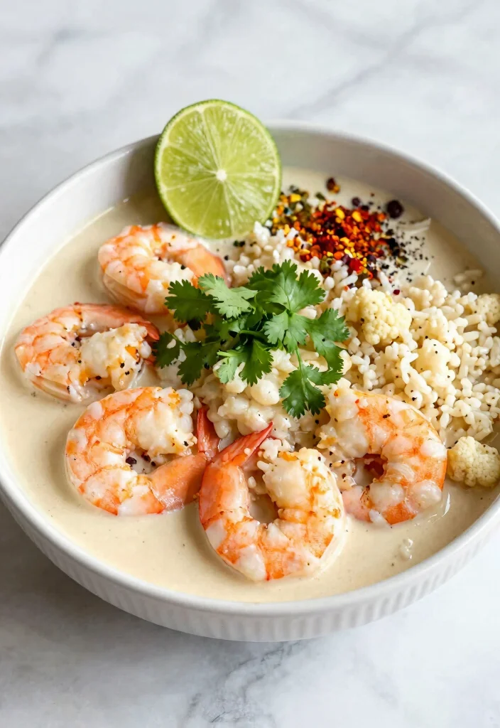10 Keto Shrimp Recipes for Easy Light Weeknight Dinners - 2. Creamy Coconut Shrimp Bowl
