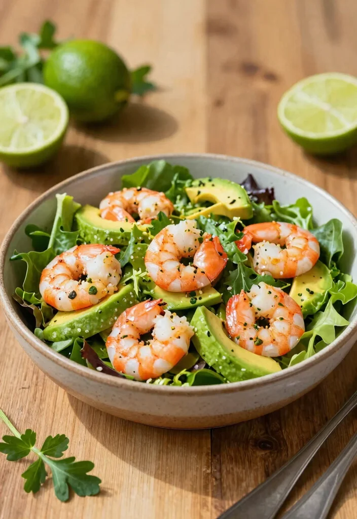 10 Keto Shrimp Recipes for Easy Light Weeknight Dinners - 3. Spicy Shrimp and Avocado Salad