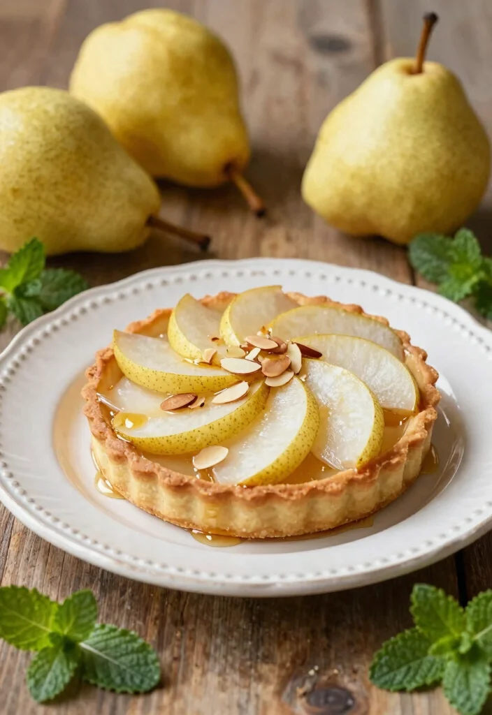 10 Pear Dessert Recipes for Cozy Light Seasonal Baking - 2. Pear and Almond Tart