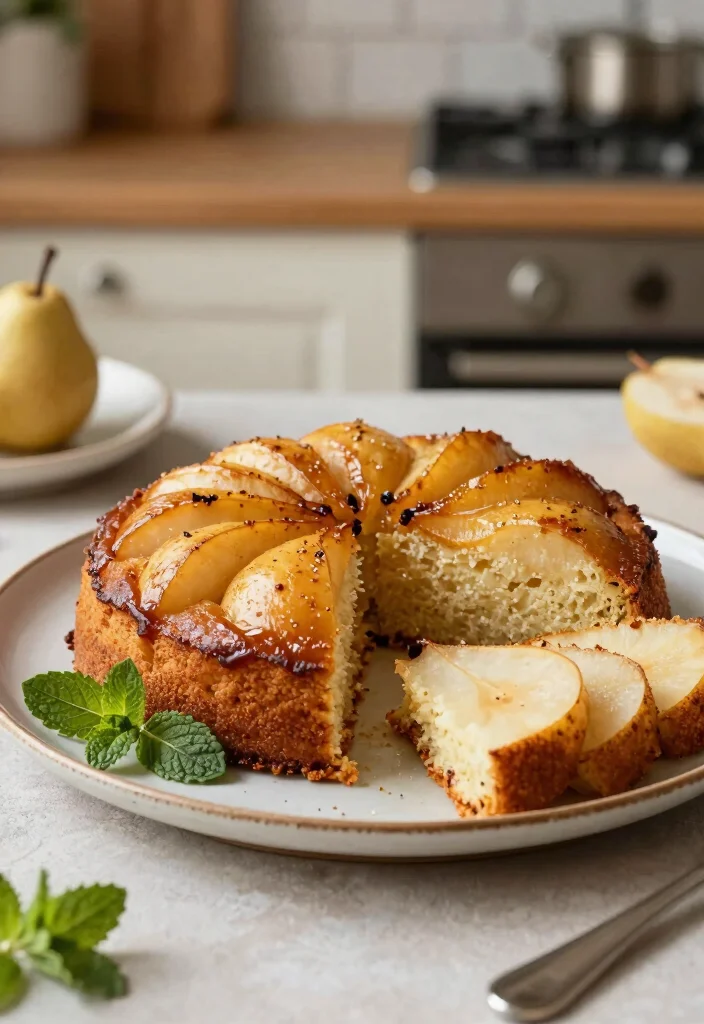 10 Pear Dessert Recipes for Cozy Light Seasonal Baking - 5. Pear Upside-Down Cake