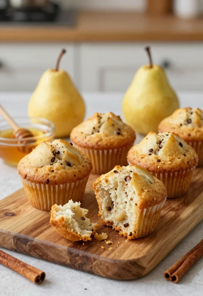 10 Pear Dessert Recipes for Cozy Light Seasonal Baking - 8. Pear and Spice Muffins
