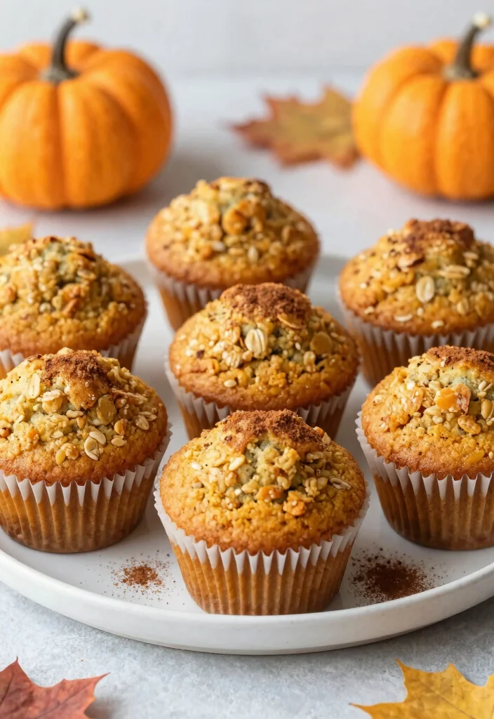 10 Quick Oatmeal Dessert Recipes for Fast Cozy Sweets - 8. Pumpkin Oatmeal Muffins