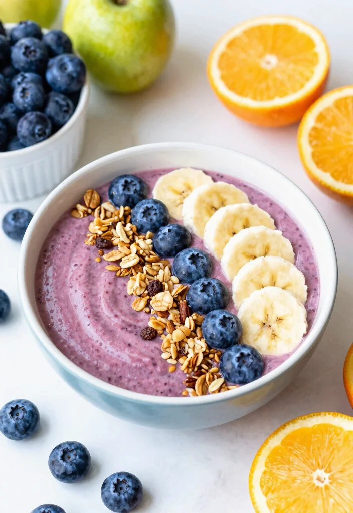12 Blueberry Dessert Recipes for Bright Simple Sweet Treats - 6. Blueberry Smoothie Bowl