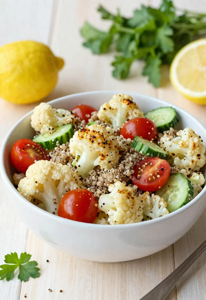 12 Cauliflower Vegan Recipes for Easy Plant-Forward Meals - 10. Cauliflower and Quinoa Salad