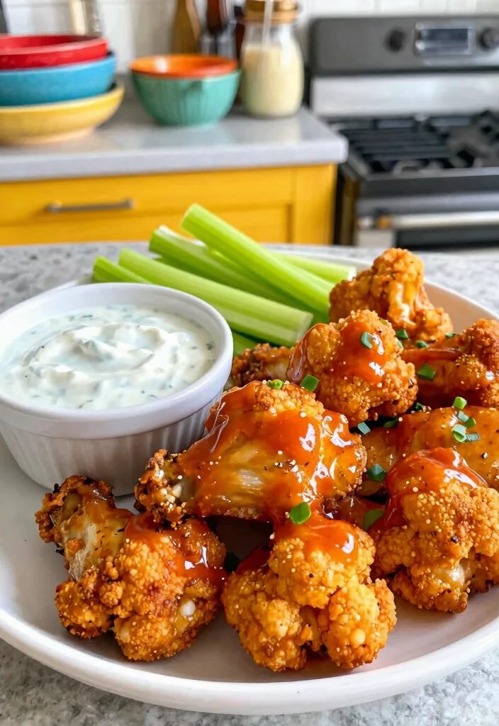 12 Cauliflower Vegan Recipes for Easy Plant-Forward Meals - 2. Cauliflower Buffalo Wings