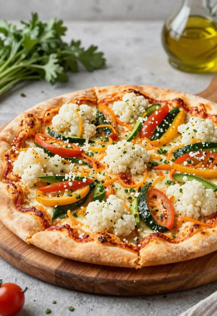 12 Cauliflower Vegan Recipes for Easy Plant-Forward Meals - 8. Cauliflower Pizza Crust