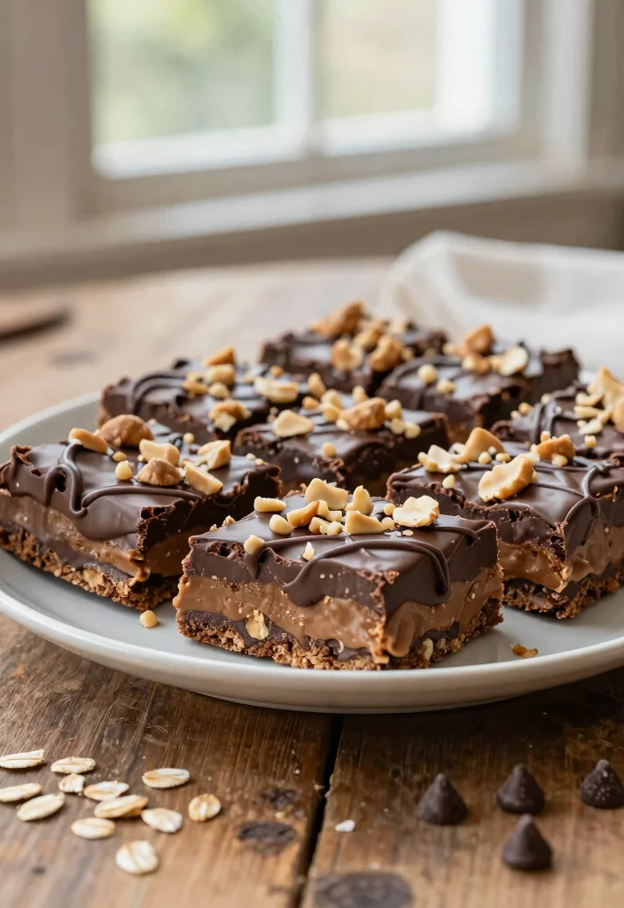 12 Dessert Bar Recipes for Easy Shareable Sweet Squares - 1. Chocolate Peanut Butter No-Bake Bars
