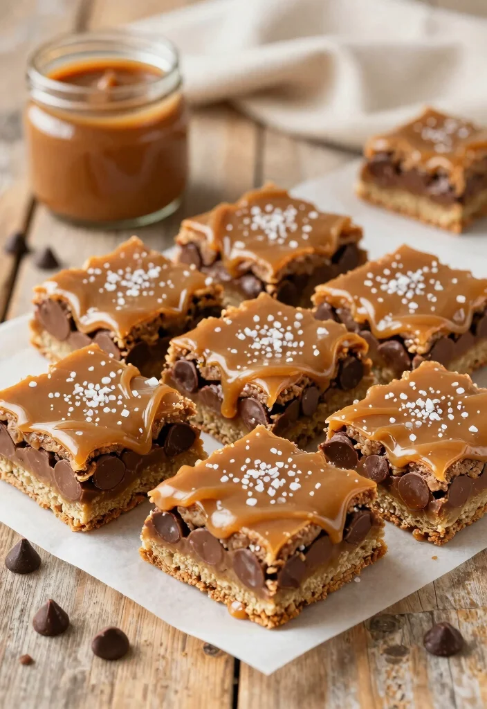 12 Dessert Bar Recipes for Easy Shareable Sweet Squares - 5. Salted Caramel Chocolate Chip Bars