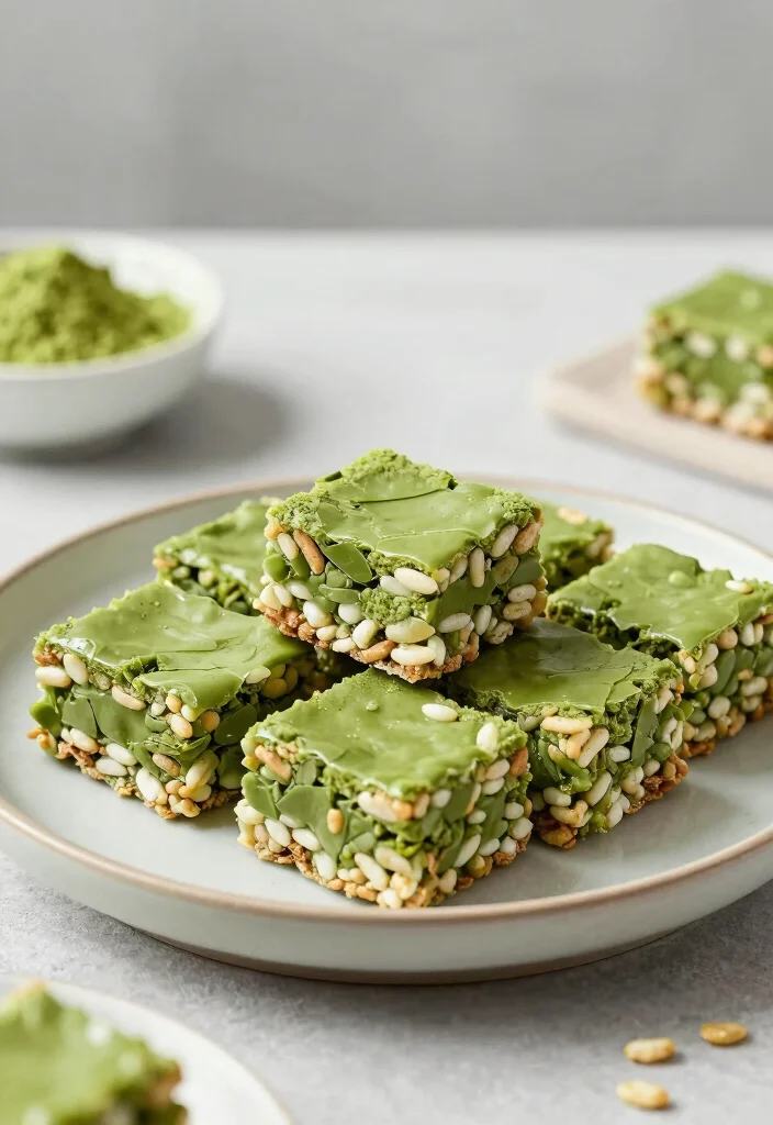 12 Dessert Bar Recipes for Easy Shareable Sweet Squares - 6. Matcha Green Tea Rice Crispy Treats