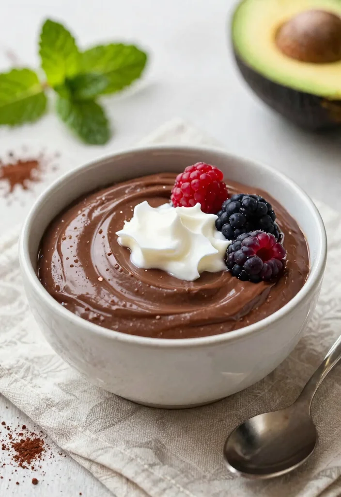 12 Gluten-Free Keto Recipes for Easy Clean Low-Carb Eating - 6. Chocolate Avocado Pudding