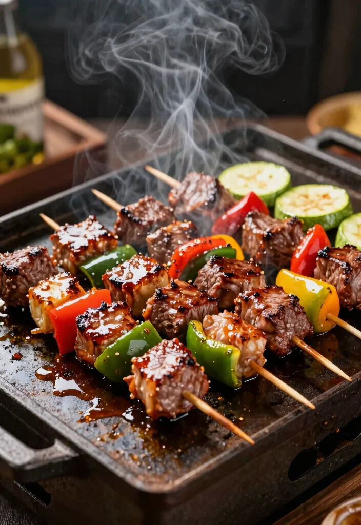 12 Griddle Dinner Recipes for Fast Flavorful Weeknight Cooking - 3. Teriyaki Beef Skewers