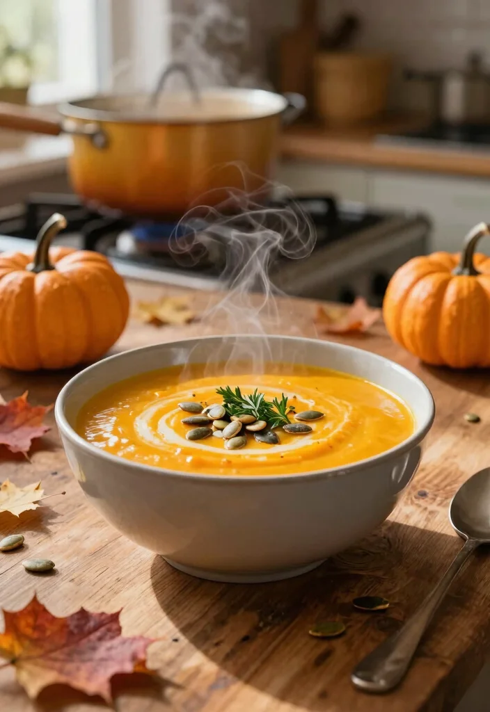 12 Healthy Fall Recipes with Cozy Simple Seasonal Flavor - 1. Cozy Pumpkin Soup