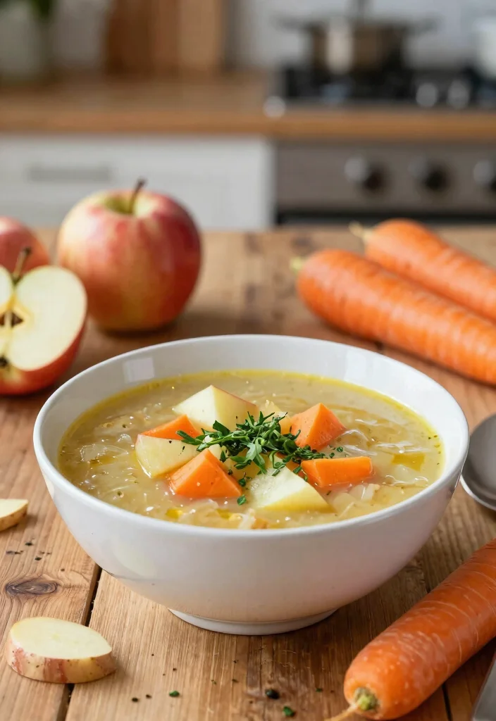 12 Healthy Fall Recipes with Cozy Simple Seasonal Flavor - 10. Apple and Carrot Ginger Soup