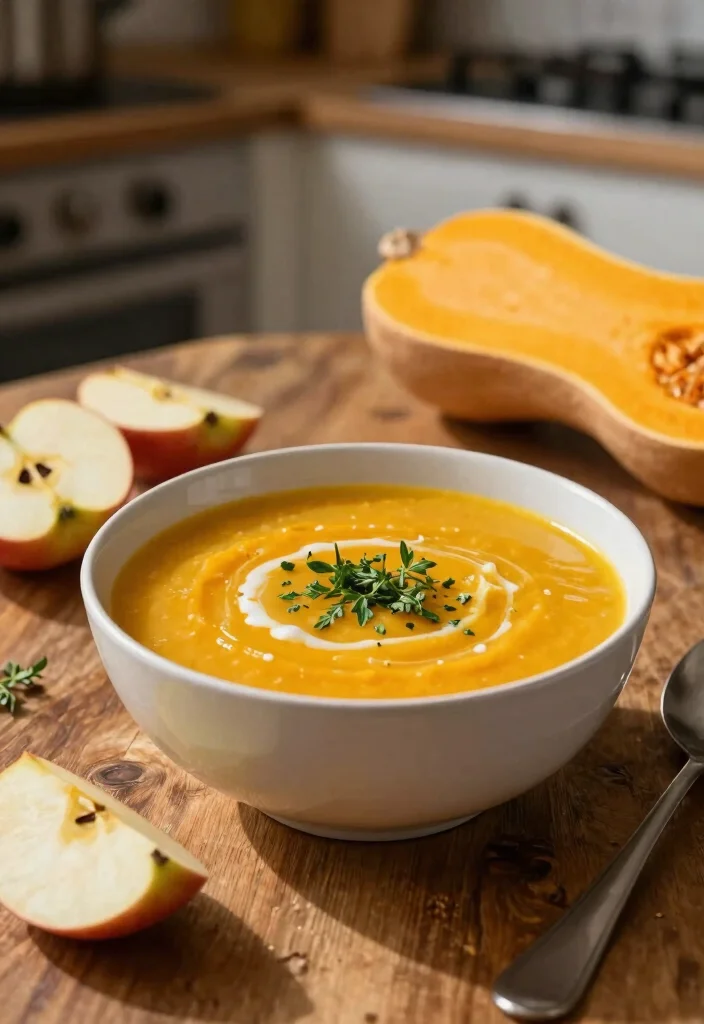 12 Healthy Fall Recipes with Cozy Simple Seasonal Flavor - 3. Butternut Squash and Apple Soup