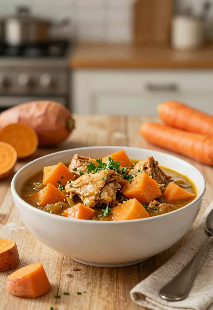 12 Healthy Fall Recipes with Cozy Simple Seasonal Flavor - 9. Chicken and Sweet Potato Stew