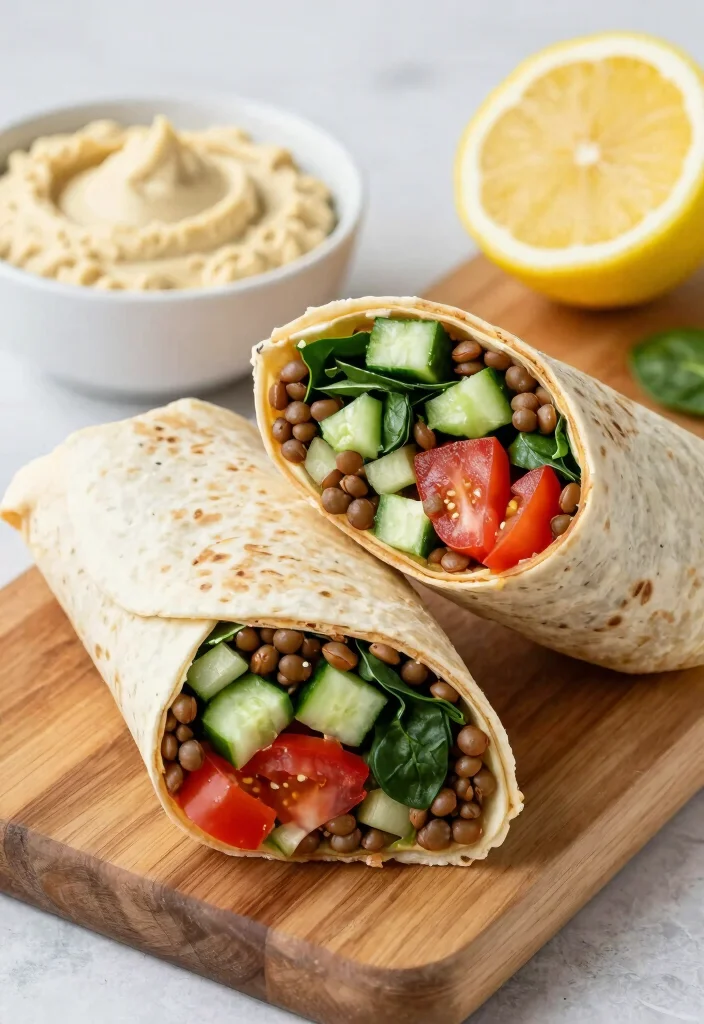 12 Healthy Meal Prep Recipes for Easy Balanced Weekdays - 3. Mediterranean Lentil Wraps