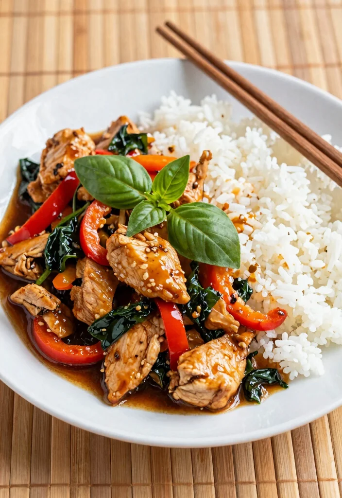 12 Healthy Meat Recipes for Easy Balanced Weeknight Meals - 10. Thai Basil Chicken Stir-Fry