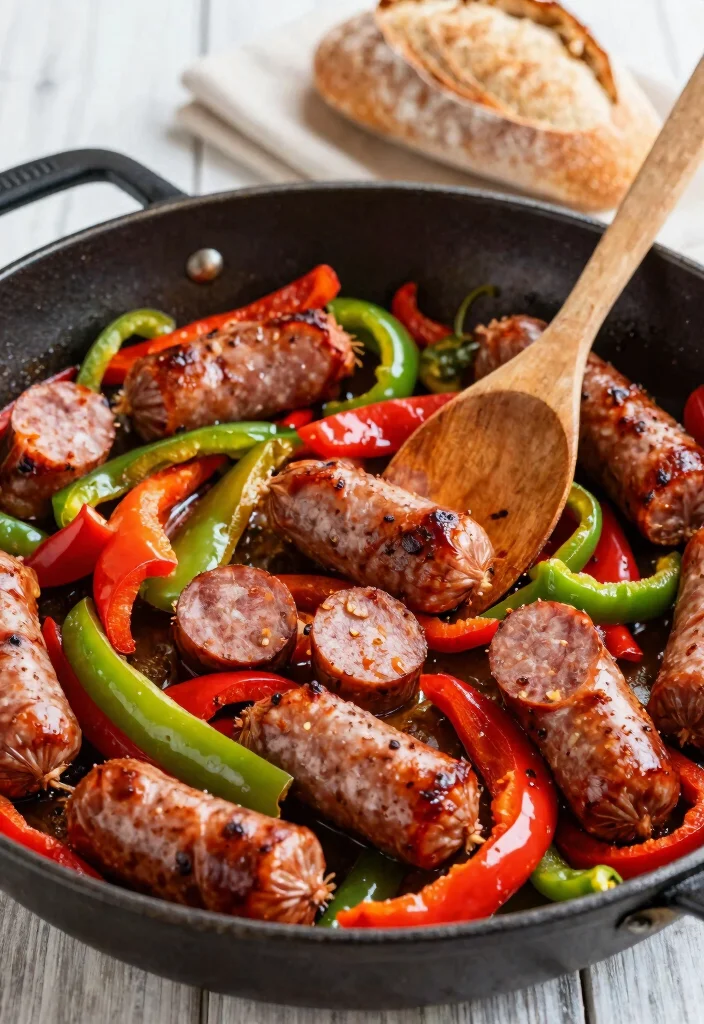 12 Healthy Meat Recipes for Easy Balanced Weeknight Meals - 8. One-Pan Italian Sausage and Peppers