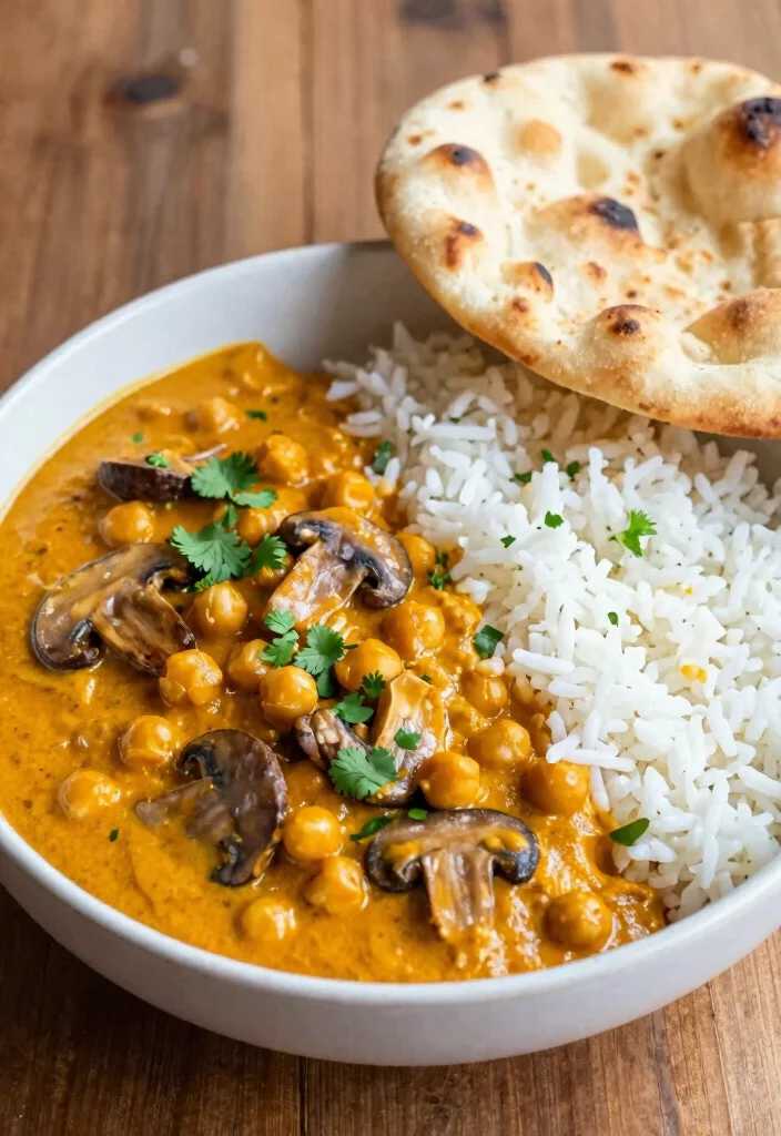 12 Healthy Mushroom Recipes for Easy Flavorful Meals - 12. Mushroom and Chickpea Curry