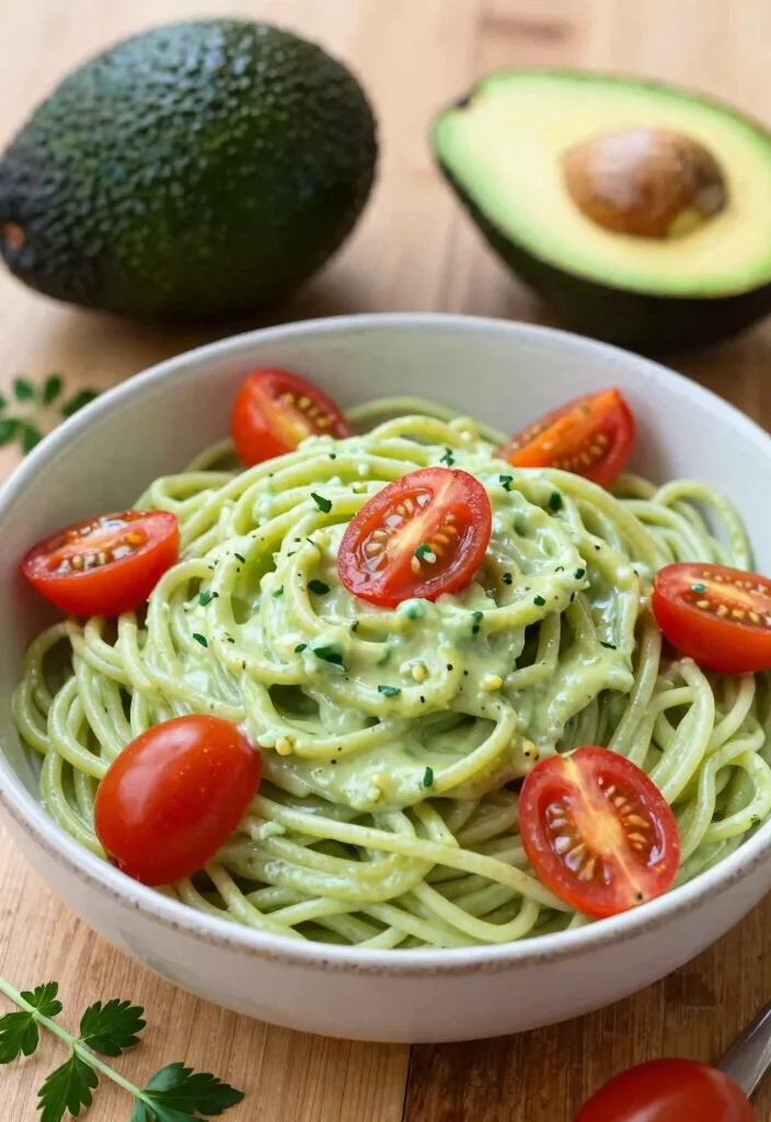 12 Healthy Noodle Recipes for Light Flavor-Packed Dinners - 8. Lentil Noodles with Avocado Dressing