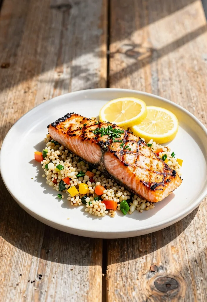 12 Healthy Pescatarian Recipes for Light Fresh Dinners - 1. Lemon Herb Grilled Salmon