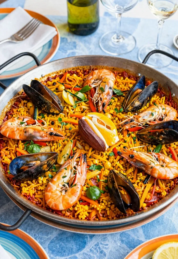 12 Healthy Pescatarian Recipes for Light Fresh Dinners - 12. Vegetable and Seafood Paella