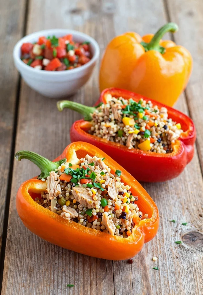 12 Healthy Pescatarian Recipes for Light Fresh Dinners - 5. Quinoa and Tuna Stuffed Peppers