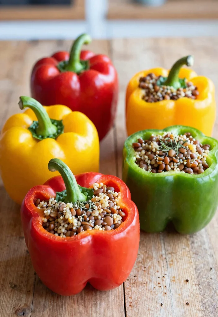 12 High-Protein Vegan Recipes for Easy Nourishing Meals - 1. Lentil and Quinoa Stuffed Peppers