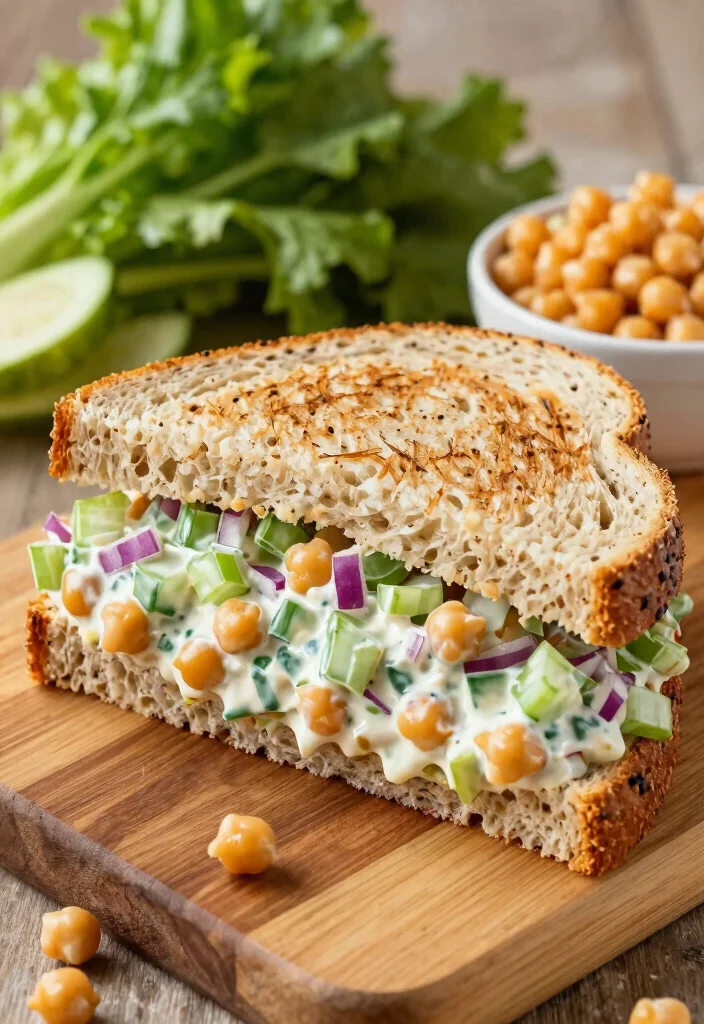 12 High-Protein Vegan Recipes for Easy Nourishing Meals - 2. Chickpea Salad Sandwiches