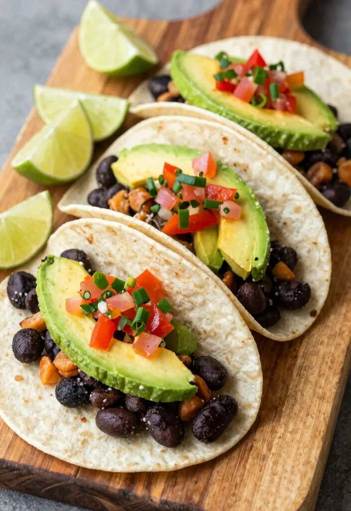 12 High-Protein Vegan Recipes for Easy Nourishing Meals - 5. Black Bean and Sweet Potato Tacos