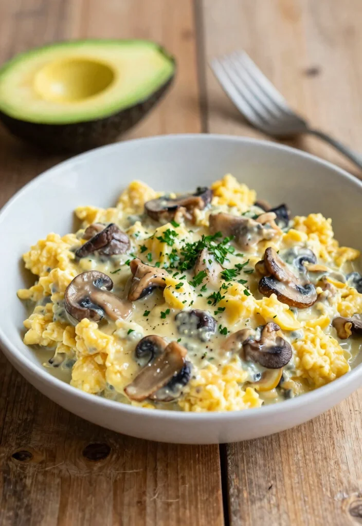12 Keto Breakfast Recipes for Easy Low-Carb Morning Meals - 12. Mushroom and Cheese Scramble