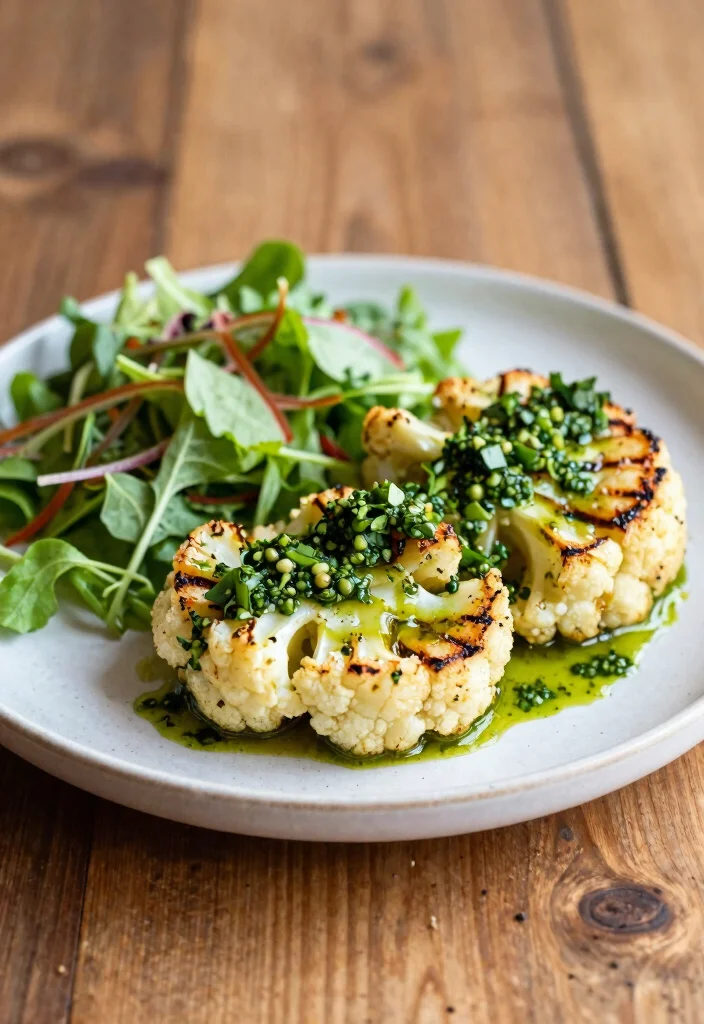 12 Keto Cauliflower Recipes for Simple Flavor-Rich Meals - 8. Cauliflower Steaks with Chimichurri