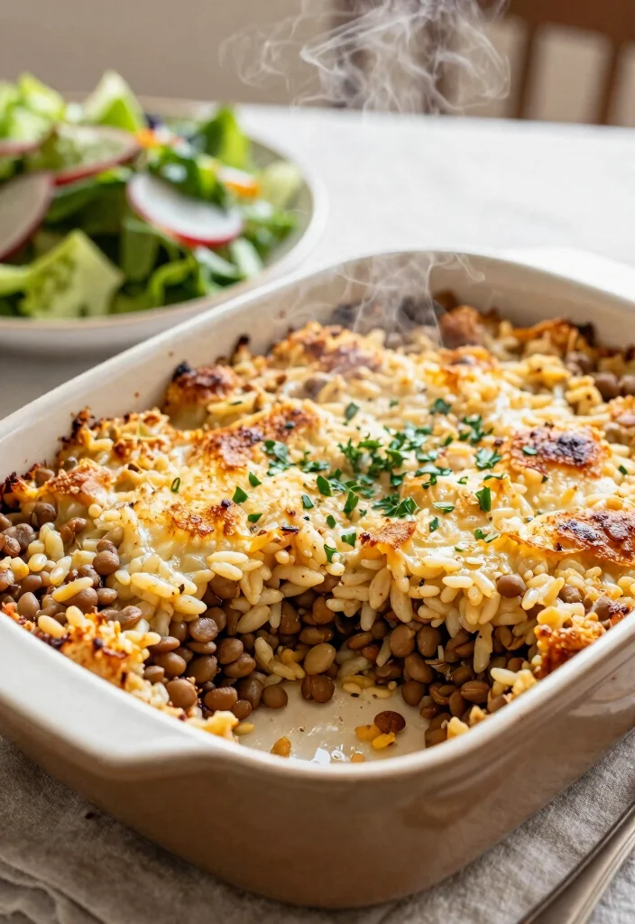 12 Lentil Vegan Recipes for Protein-Rich Budget-Friendly Meals - 10. Lentil Rice Casserole