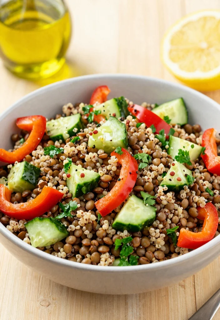 12 Lentil Vegan Recipes for Protein-Rich Budget-Friendly Meals - 3. Lentil and Quinoa Salad