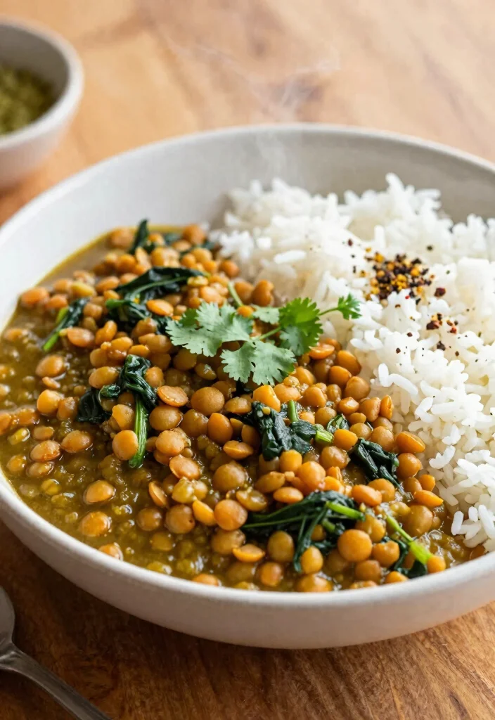 12 Lentil Vegan Recipes for Protein-Rich Budget-Friendly Meals - 7. Lentil and Spinach Daal