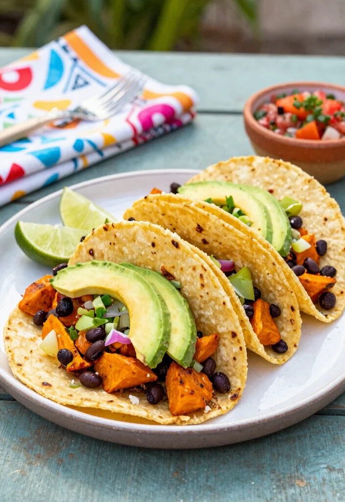 12 Light Dinner Recipes for Simple Fresh Weeknight Eating - 8. Sweet Potato and Black Bean Tacos
