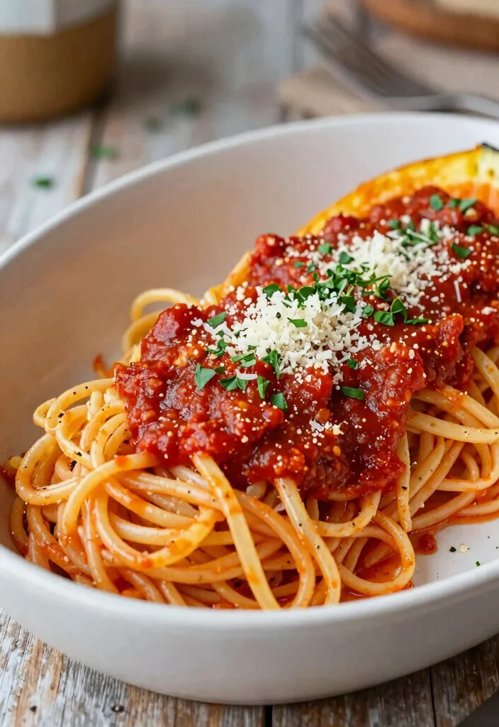 12 Low-Calorie Keto Recipes for Light Satisfying Meals - 11. Spaghetti Squash with Marinara Sauce