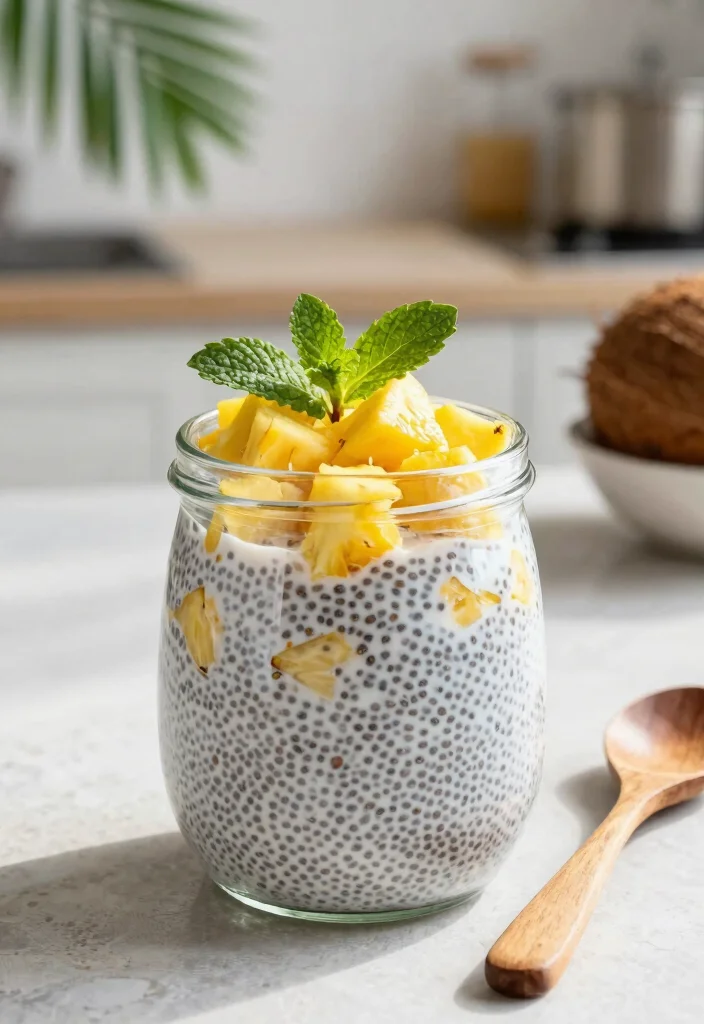 12 Pineapple Dessert Recipes for Fresh Tropical Sweet Ideas - 1. Pineapple Coconut Chia Pudding