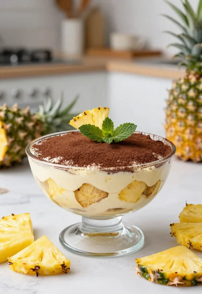 12 Pineapple Dessert Recipes for Fresh Tropical Sweet Ideas - 11. Pineapple Tiramisu