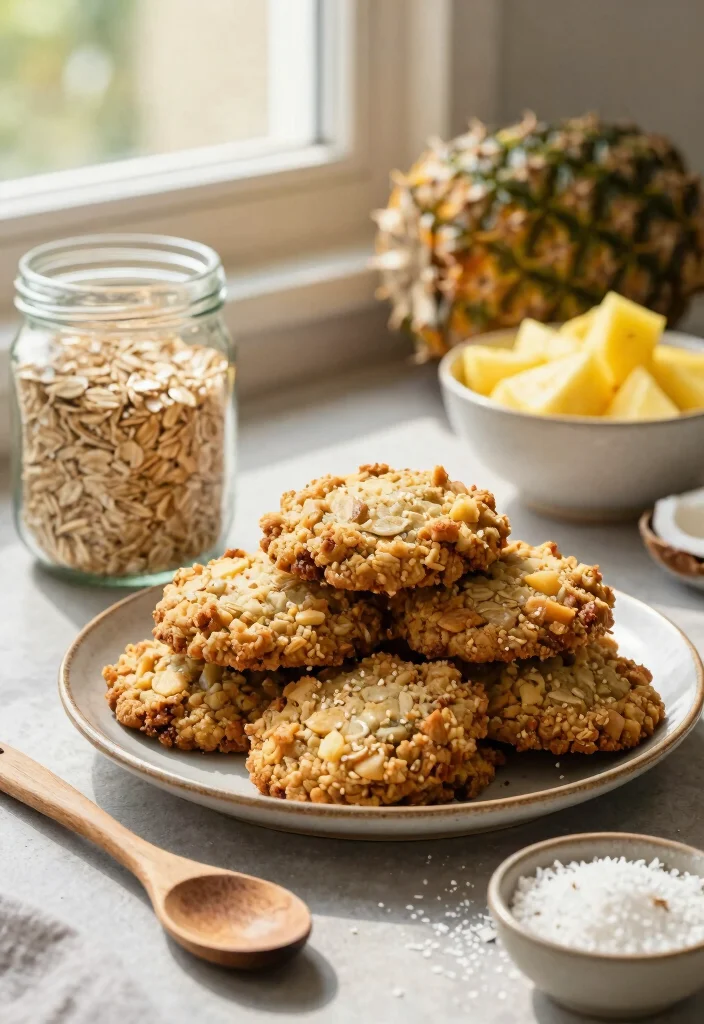 12 Pineapple Dessert Recipes for Fresh Tropical Sweet Ideas - 4. Pineapple Oatmeal Cookies
