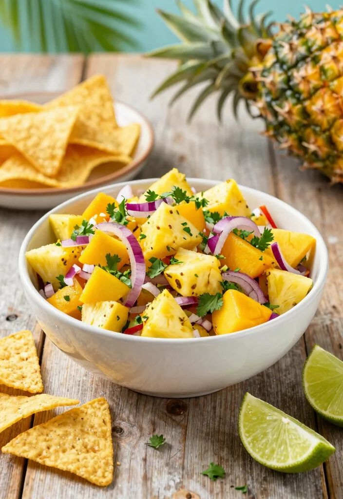 12 Pineapple Dessert Recipes for Fresh Tropical Sweet Ideas - 5. Pineapple Mango Salsa