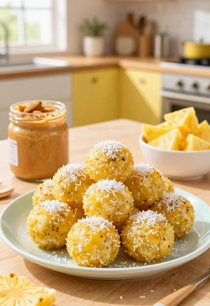 12 Pineapple Dessert Recipes for Fresh Tropical Sweet Ideas - 6. Pineapple Energy Balls